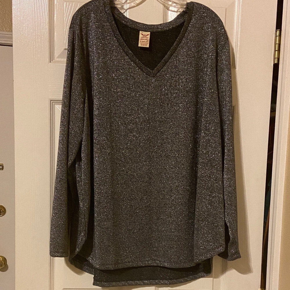 Faded Glory Charcoal V-Neck Tunic